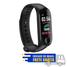 Carregar imagem no visualizador da galeria, Relogio Pulseira De Corrida Monitor Cardíaco M3 Preto SmartWatch
